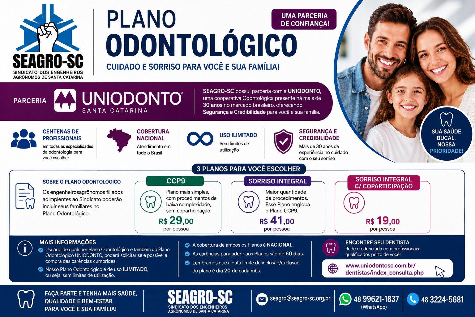 Benefícios Associados - Plano Odontológico